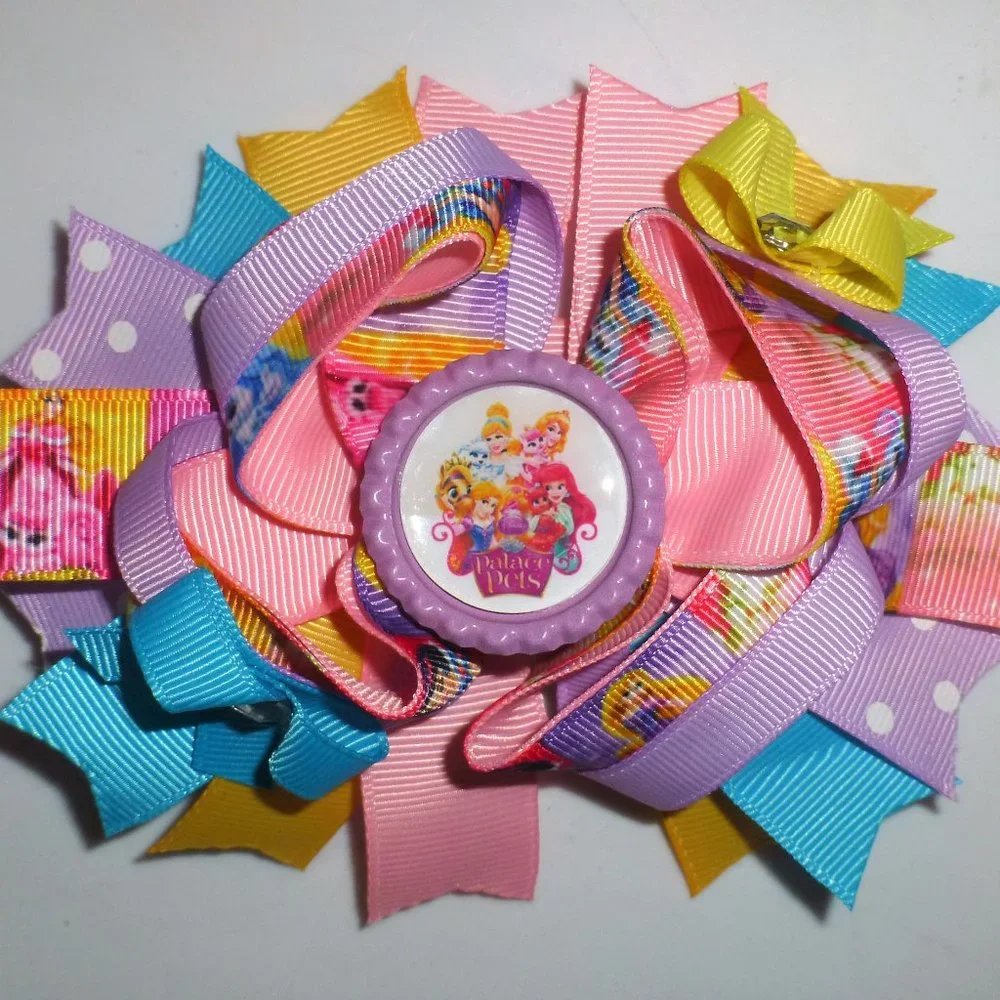 Princess Pets Ariel Cinderella Aurora Rapunzel Girls 5-Inch Hair Bow…